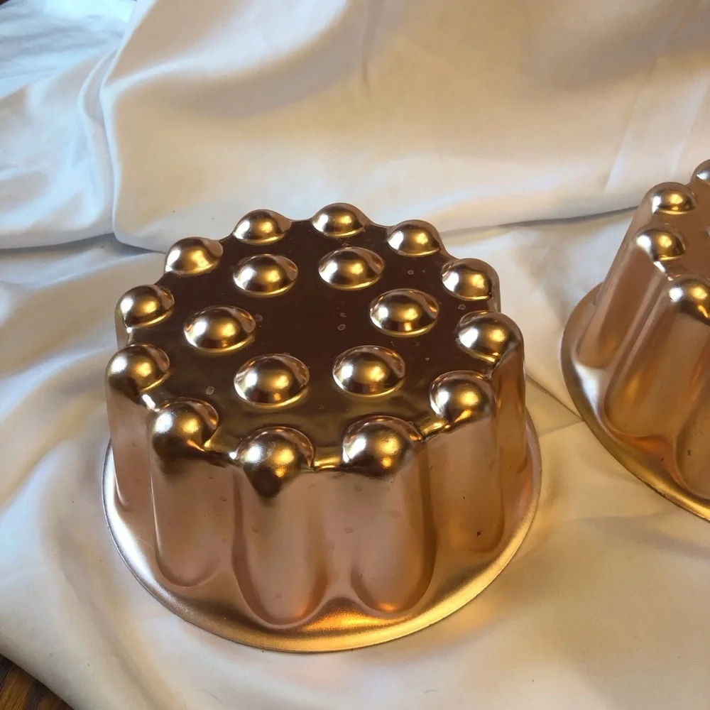 Vintage Round 7” Copper Toned Molds Wall Decor Farmhouse Kitchen